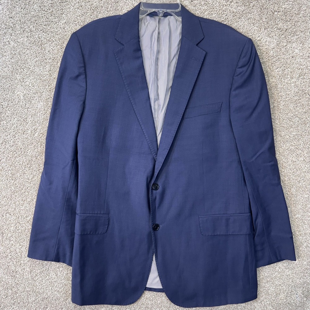 Brooks Brothers Blazer Mens 46L Explorer Regent Fit Navy Blue Wool EUC